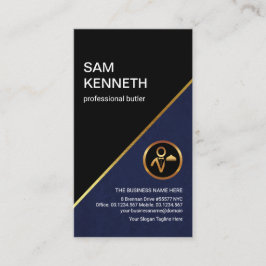 Stijlvolle blauwe grunge Gold Line Professional Bu Visitekaartje