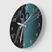 stijlvolle blauwe haarsalon klok (Hoek)