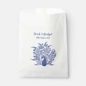 Stijlvolle Blauwe Kunstafdrukken Bedankzakje (Voorkant)