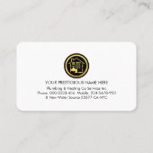 Stijlvolle blauwe leidingen visitekaartje (Achterkant)