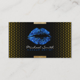 Stijlvolle blauwe lips maken artistieke moderne St Visitekaartje