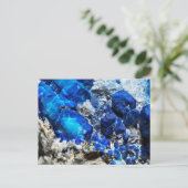 Stijlvolle blauwe marmeren steen briefkaart (Staand voorkant)