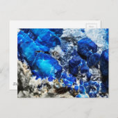 Stijlvolle blauwe marmeren steen briefkaart (Voorkant / Achterkant)