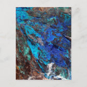 Stijlvolle blauwe marmeren steen briefkaart (Voorkant)