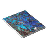 Stijlvolle blauwe marmeren steen notitieblok (Schuin)