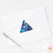 Stijlvolle blauwe marmeren steen sticker (Envelop)