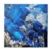 Stijlvolle blauwe marmeren steen tegeltje (Voorkant)