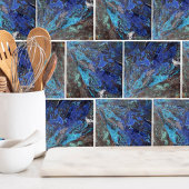 Stijlvolle blauwe marmeren steen tegeltje