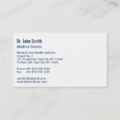 Stijlvolle blauwe medische Caduceus groene vleugel Visitekaartje (Achterkant)