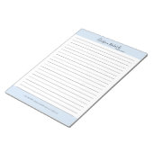 Stijlvolle blauwe minimalistische voering notitieblok (Schuin)