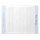 Stijlvolle blauwe minimalistische voering notitieblok (Voorkant)