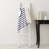 Stijlvolle blauwe strepes K Monogram Drow Blanket Sherpa Deken (In situ)