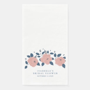Stijlvolle blauwe tuinbloem aangepaste bruiloftsdo servet