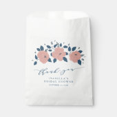 Stijlvolle blauwe tuinventilator persoonlijke dank bedankzakje (Voorkant)