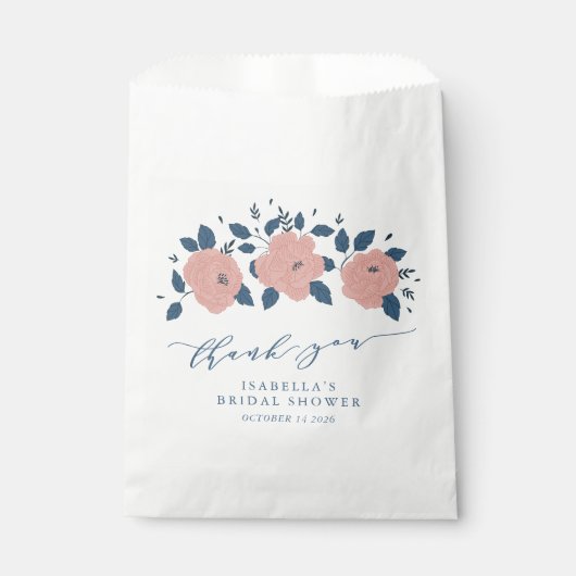 Stijlvolle blauwe tuinventilator persoonlijke dank bedankzakje (Voorkant)