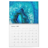 Stijlvolle Blauwe Turquoise Moderne Muur Kalender (Jan 2027)
