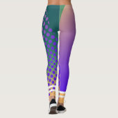 Stijlvolle blauwe verloopwerkout leggings (Achterkant)