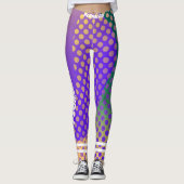 Stijlvolle blauwe verloopwerkout leggings (Voorkant)