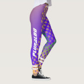 Stijlvolle blauwe verloopwerkout leggings (Rechts)
