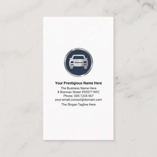 Stijlvolle blauwe watergolven Auto Auto Wash Visitekaartje (Achterkant)