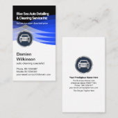 Stijlvolle blauwe watergolven Auto Auto Wash Visitekaartje (Voorkant / Achterkant)