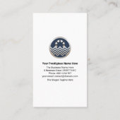 Stijlvolle blauwe watergolven zwembad visitekaartje (Achterkant)