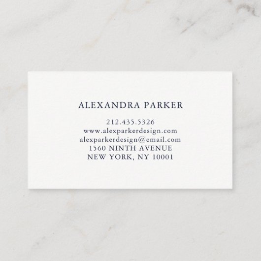 Stijlvolle blauwe Waterverf Bekijk ananassen Visitekaartje (Achterkant)