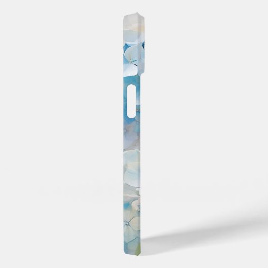 Stijlvolle Blauwe Waterverf Hydrangea Naam Sjabloo Case-Mate iPhone Case (Achterkant / Rechts)