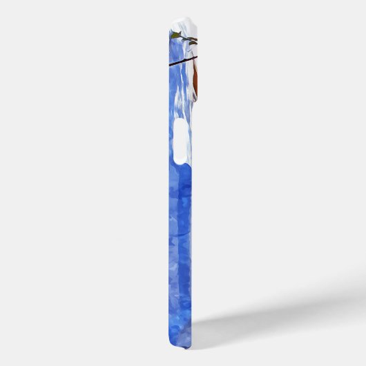 Stijlvolle Blauwe Witte Mykonos Griekenland Waterv Case-Mate iPhone Case (Achterkant / Rechts)