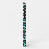 Stijlvolle Blauwgroen en blauwe luipaard print Case-Mate iPhone Case (Achterkant/links)
