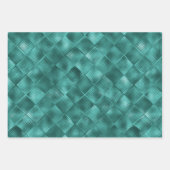 Stijlvolle Blauwgroen Glitter Diamond Folie Patron Inpakpapier Vel (Voorkant 3)