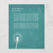 Stijlvolle Blauwgroen groene dandelion Flyers (Voorkant)