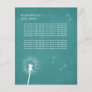 Stijlvolle Blauwgroen groene dandelion Flyers