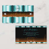 Stijlvolle Blauwgroen Oranje zwarte handjewelen me Visitekaartje (Voorkant / Achterkant)