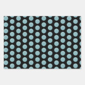 Stijlvolle Blauwgroen Paarse Glittery Polka Dots F Inpakpapier Vel (Voorkant 2)