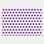 Stijlvolle Blauwgroen Paarse Glittery Polka Dots F Inpakpapier Vel (Voorkant)