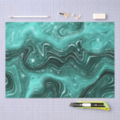 Stijlvolle Blauwgroen Shimmer Glitter & Folie Stra Tissuepapier (Craft)