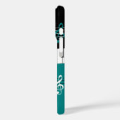 Stijlvolle Blauwgroen zwarte witte pianoletjes en Case-Mate iPhone Case (Achterkant / Links)