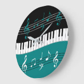 Stijlvolle Blauwgroen zwarte witte pianoletjes en  Grote Klok (Hoek)