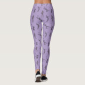 Stijlvolle Bleke Paarse vrouwen Volleybal Pattern Leggings (Achterkant)