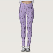Stijlvolle Bleke Paarse vrouwen Volleybal Pattern Leggings (Voorkant)
