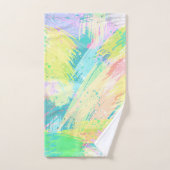 Stijlvolle Bleke pasta-kleuren Abstracte kunst Bad Handdoek (Handdoek)