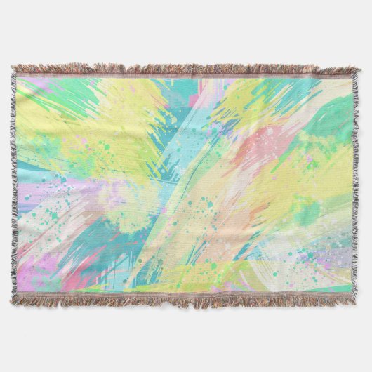 Stijlvolle Bleke pasta-kleuren Abstracte kunst Deken (Voorkant)