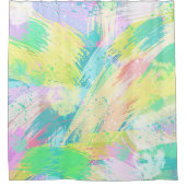 Stijlvolle Bleke pasta-kleuren Abstracte kunst Douchegordijn (Voorkant)