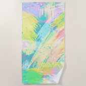 Stijlvolle Bleke pasta-kleuren Abstracte kunst Strandlaken (Voorkant)