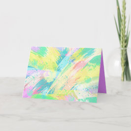 Stijlvolle Bleke Pastelkleuren Abstracte Kunst Kaart