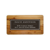 Stijlvolle blik van de moderne Vette Hout Etiket (Voorkant)