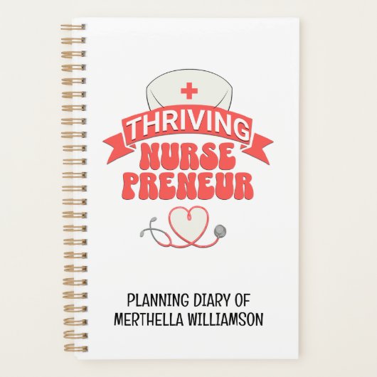Stijlvolle BLOEIENDE NURSEPRENEUR Verpleegkundige  Planner (Voorkant)