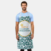 Stijlvolle bloem all-over print schort (Gedragen)