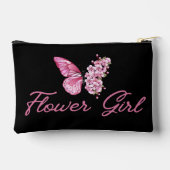 Stijlvolle bloem meisje, roze vlinder schattig zwa etui (Achterkant)
